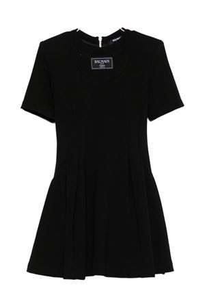 black cotton dress BALMAIN PARIS KIDS | BX1C01J0371930